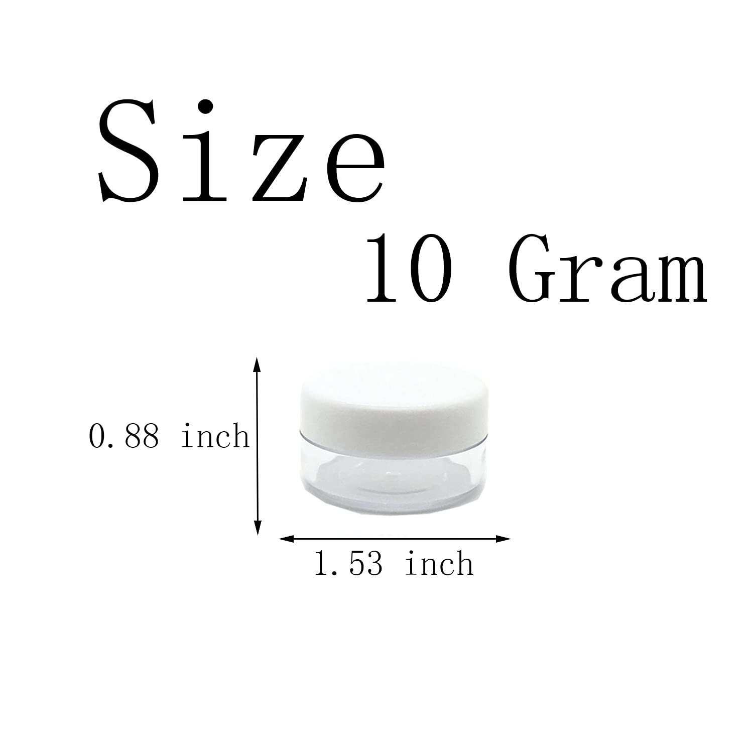 30 Pcs Sample Containers, 10 Gram Mini Sample Jars For Cosmetic, Eye Shadow, Multi Color Lid