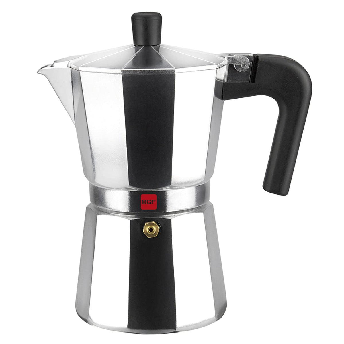 Magefesa Kenia Stovetop Espresso Moka Pot, 9-Cup/15 Oz, Italian Coffee Maker For Cuban Coffee, Extra-Thick Aluminum, Heat-Resist