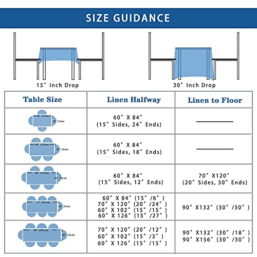 Waysle Rectangle Tablecloth - 90 x 156 Inch - White Rectangular Table Cloth for 8 Foot Table in Washable Polyester - Great for Wedding  Restaurant  Party  Banquet Decoration