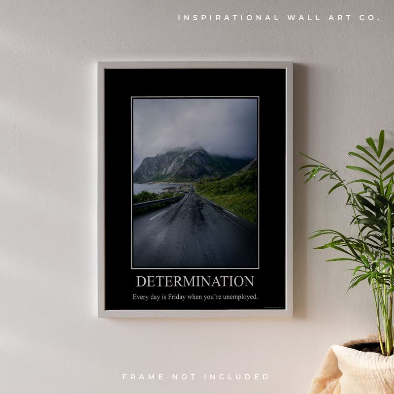 Determination Demotivational Poster Ironic Snarky Funny Sarcastic Office Wall Decor Art Print 11X14 Inches Unframed