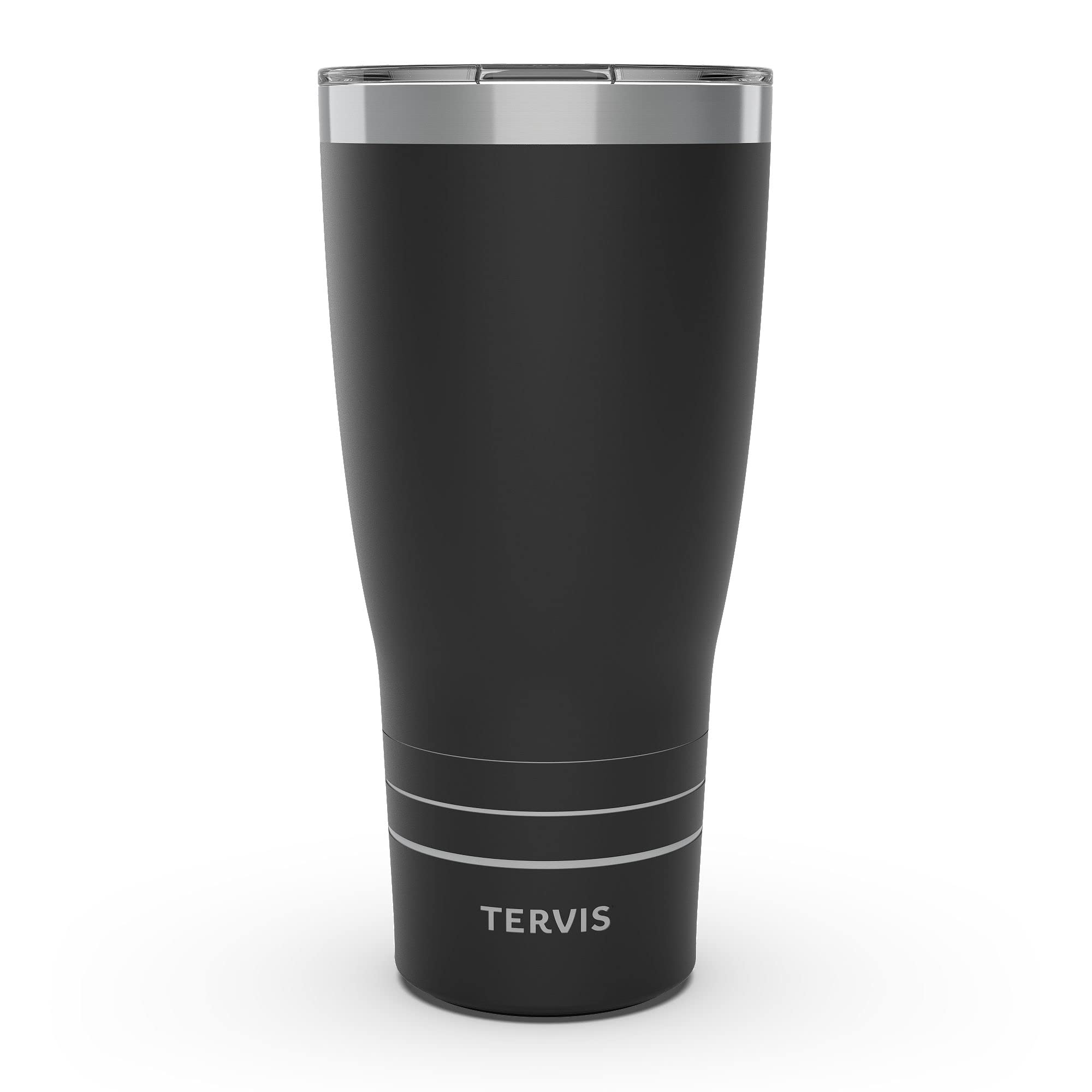 Tervis Traveler Powder Coated Stainless Steel Triple Walled Insulated Tumbler Travel Cup Keeps Drinks Cold & Hot, 30oz, Onyx Sha