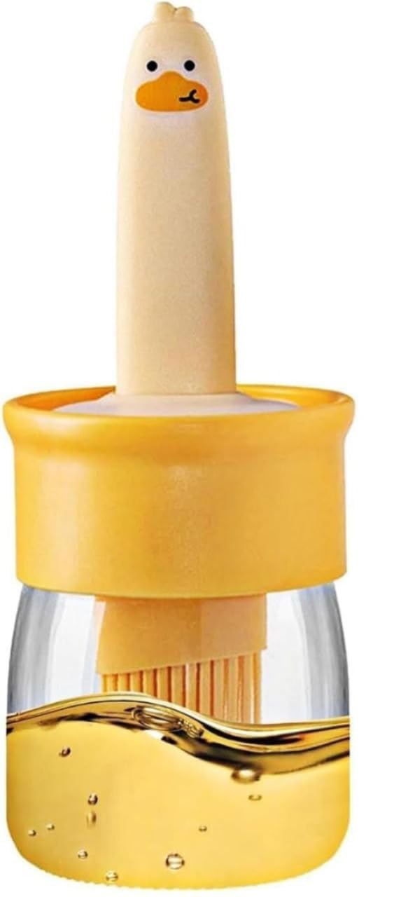 Buyhub Oil Dispenser Bottle With Silicone Brush, Glass Oil Container With Basting Brush For Cooking, Bbq, Baking, Kitchen Oil Br