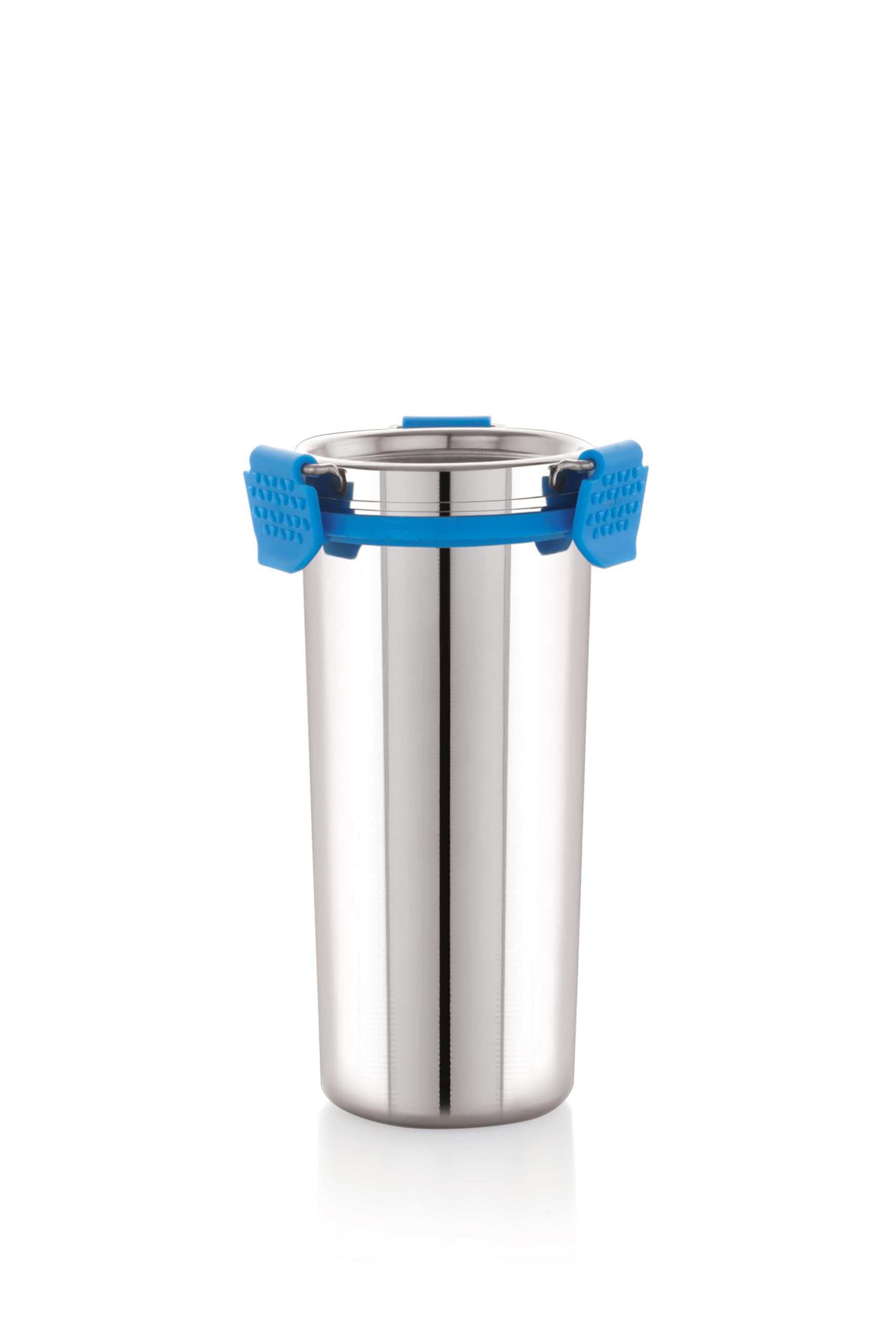 STEELLOCK Stainless Steel Tumbler/Glass, LeakProof with AllSteel Clip Lock Lid, Extra Clamp, Silicone Ring Seal, Zero Plastic 