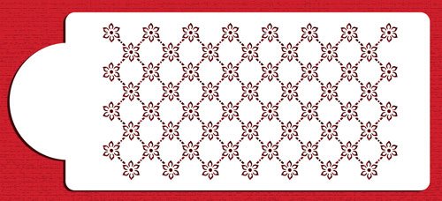 Designer Stencils Princess Lace 3 Cake Foodgrade Stencil, 6.4'' X 11.2'', Beige/Semi-Transparent