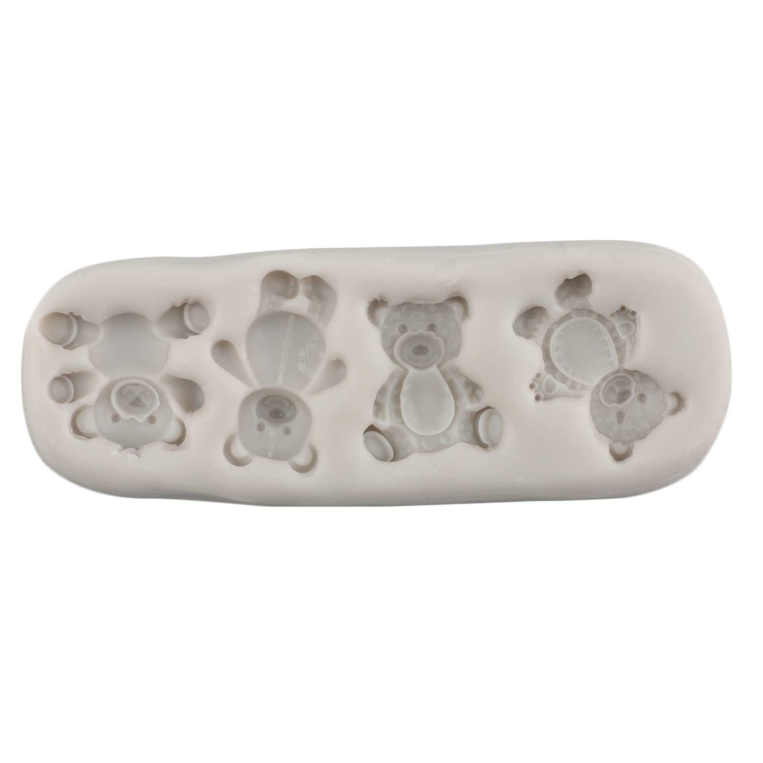 Sijiangmold Bear Fondant Molds Teddy Bear Cake Decoration Silicone Mold For Cupcake Topper Cake Decorating Candy Chocolate Gum P