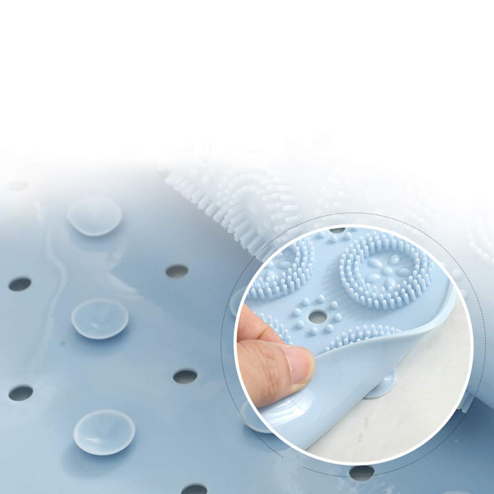 Meeyou Textured Surface Round Non Slip Shower Mat Anti Slip Bath Mats With Drain Hole In Middle For Shower Stall,Bathroom Floor,