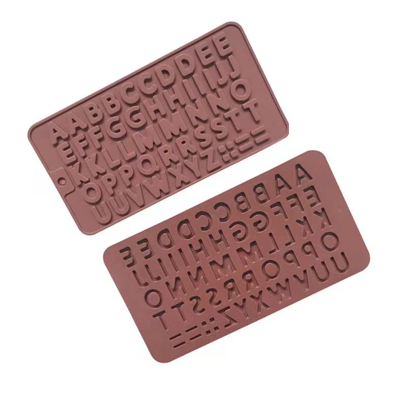 Bamutu Letter Silicone Chocolate Molds Silicone Alphabet Mould 2Pcs Non-Stick Fondant Molds Perfect For Cake Decoration,Birthday