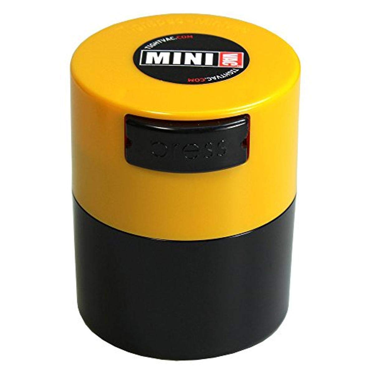 Minivac - 10G To 30 Grams Airtight Multi-Use Vacuum Seal Portable Storage Container For Dry Goods, Food, And Herbs - Yellow Cap