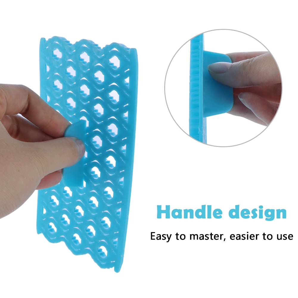 HENGKE Cake Fondant Embossing Mould Set - 5 Clear Plastic Baking Molds for Chocolate, Cookie, Cupcake Decoration
