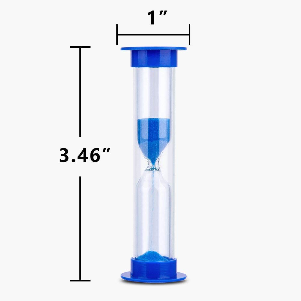 Sand Timer, Kiseer 6 Pcs Colorful Hourglass Sandglass Sand Clock Timers Set 30Sec / 1Min / 2Mins / 3Mins / 5Mins / 10Mins For Br