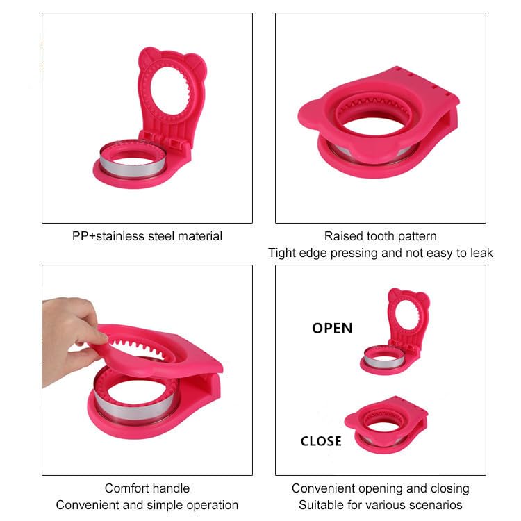 Chichaus Uncrustable Sandwich Maker,Sandwiches Pocket Circle Shape 3.7Inch Sandwich Cutter And Sealer,Sandwich Cookie Cutters Fo