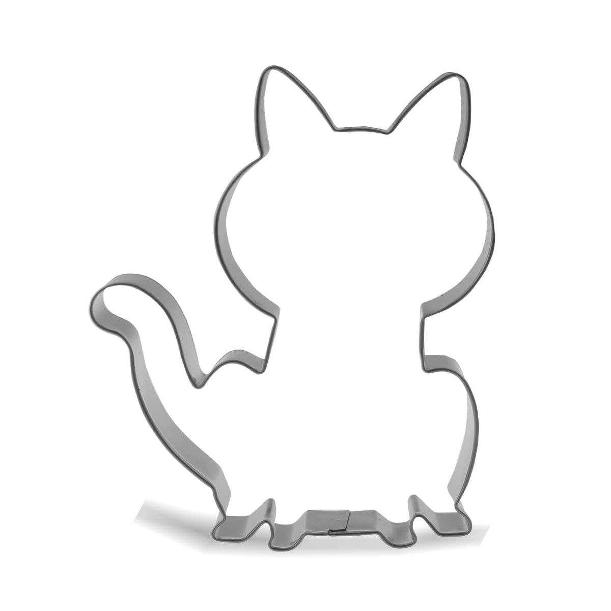 Keewah Sitting Cat Cookie Cutter - 4.6 X 3.6 Inch - Stainless Steel