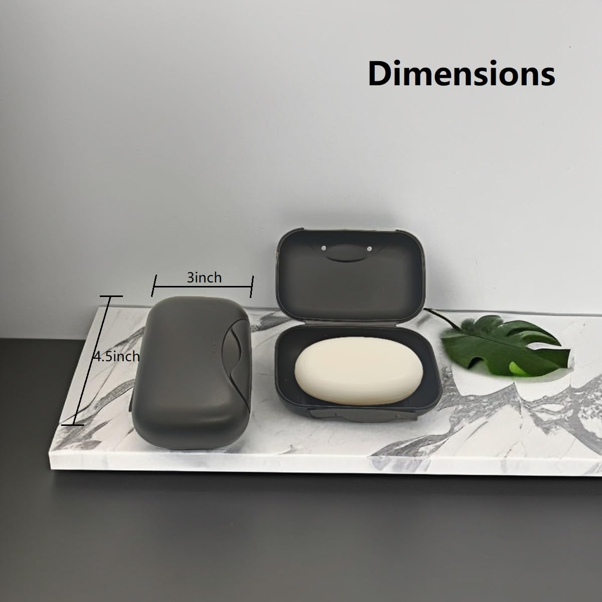 Travel Soap Holder Bar Soap Dish Shower Soap Saver Case Container Box For Bathroom Camping Gym Vonpri (Black Without Bag)