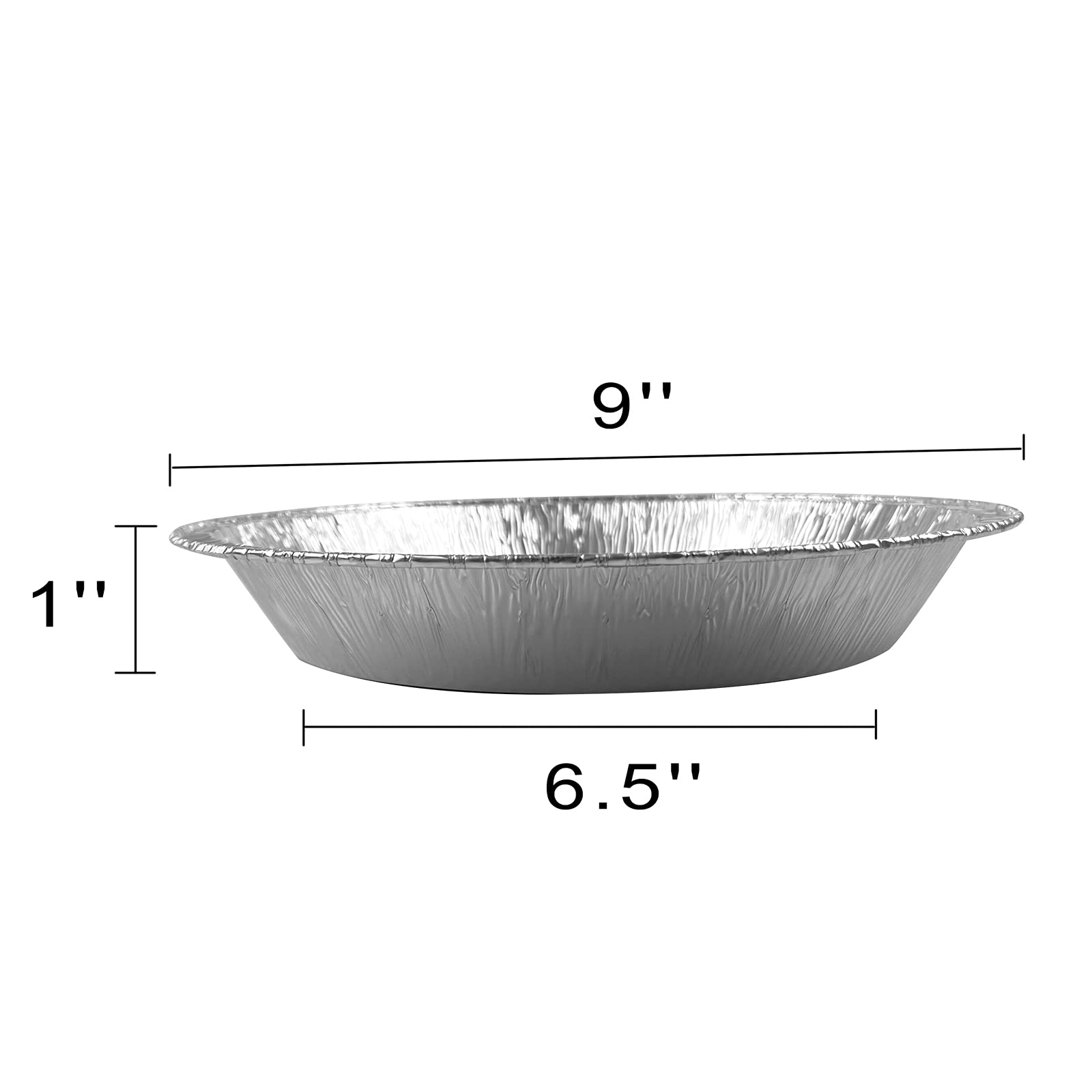 Waytiffer 9" Disposable Aluminum Foil Pie Pans - 10 Pack, Heavy-Duty, Silver Baking Tins