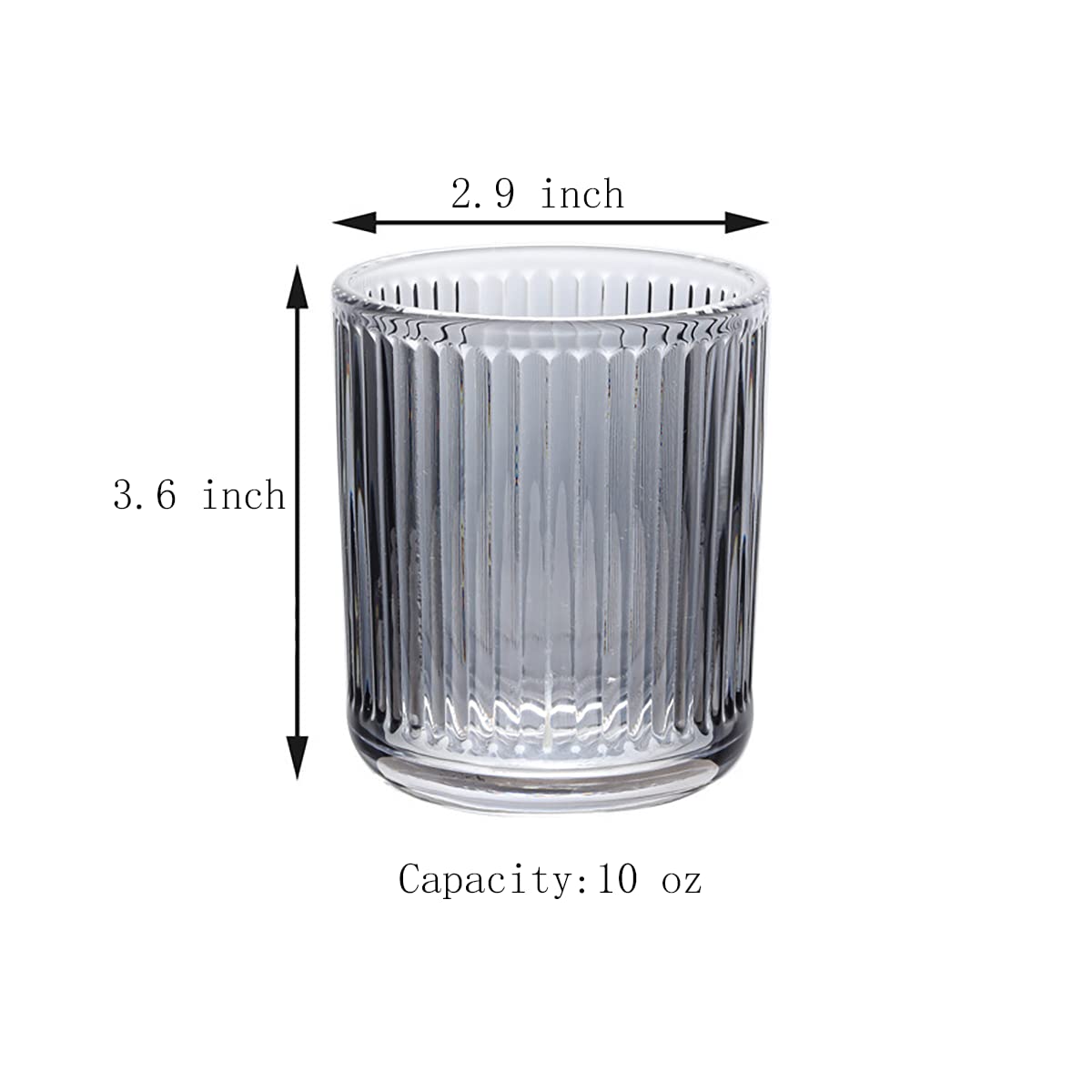 Gaolinci 2 Pcs Glass Tumbler Cup,Toothbrush Holder, Bathroom Cups, 10 Oz