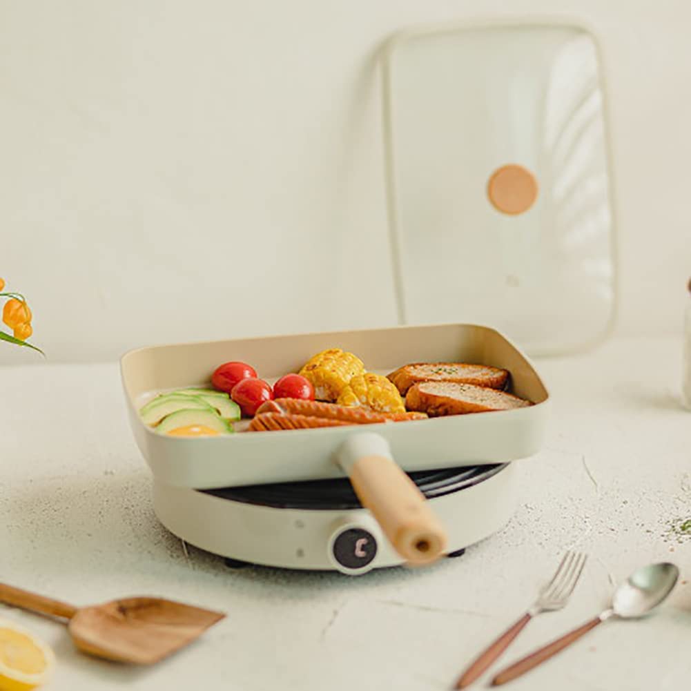 Neoflam Fika Nonstick Brunch Pan With Glass Lid, Tamagoyaki Japanese Omelette Skillet, All Day Frying Pan, Induction, Made In Ko