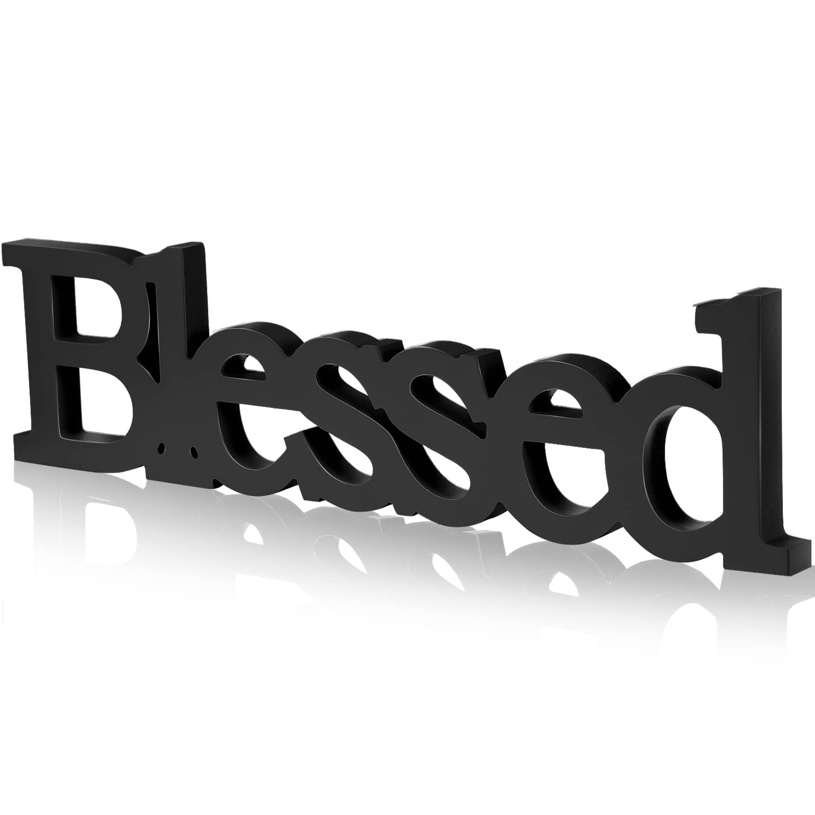 Blessed Letter Table Sign Blessed Standing Letter Table Sign Rustic Wooden Home Signs Decor for Valentines Day Wedding Graduati