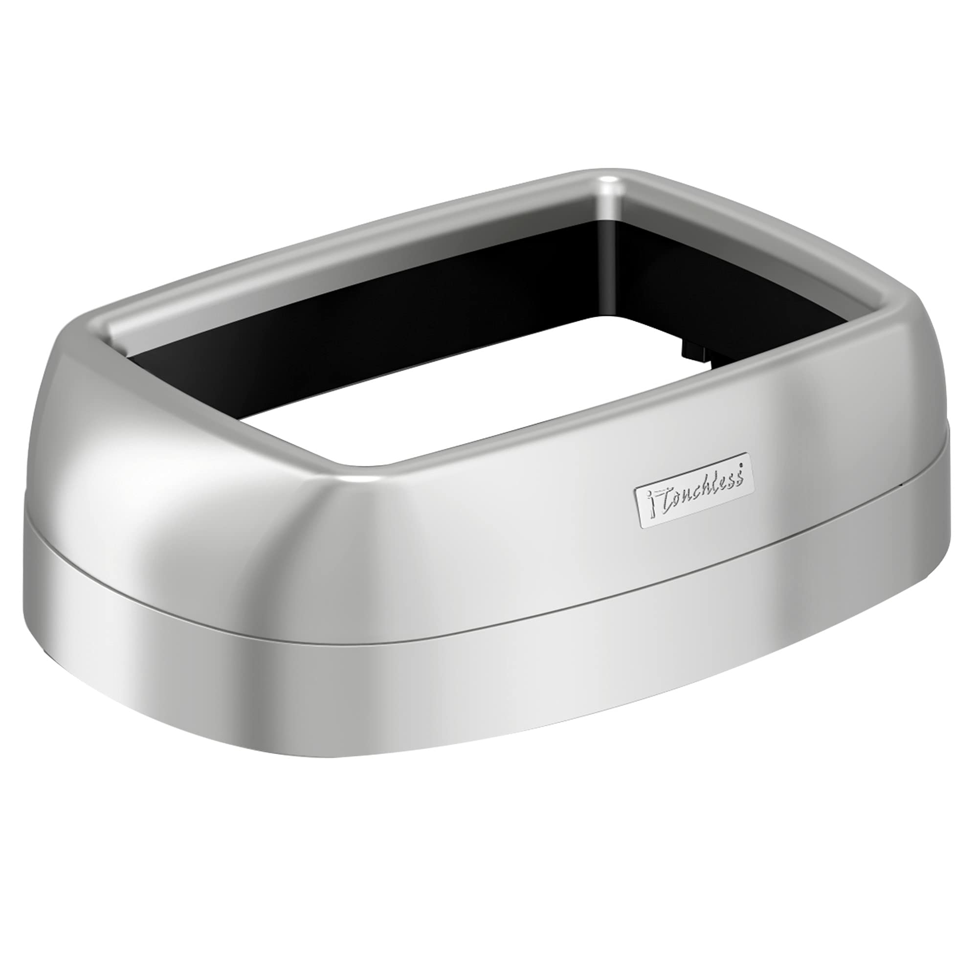 Itouchless Trash Can Lid Elliptical Open Top Models Ol13Stv And Ol16Stv Fits 13 And 16 Gallon Garbage Bins