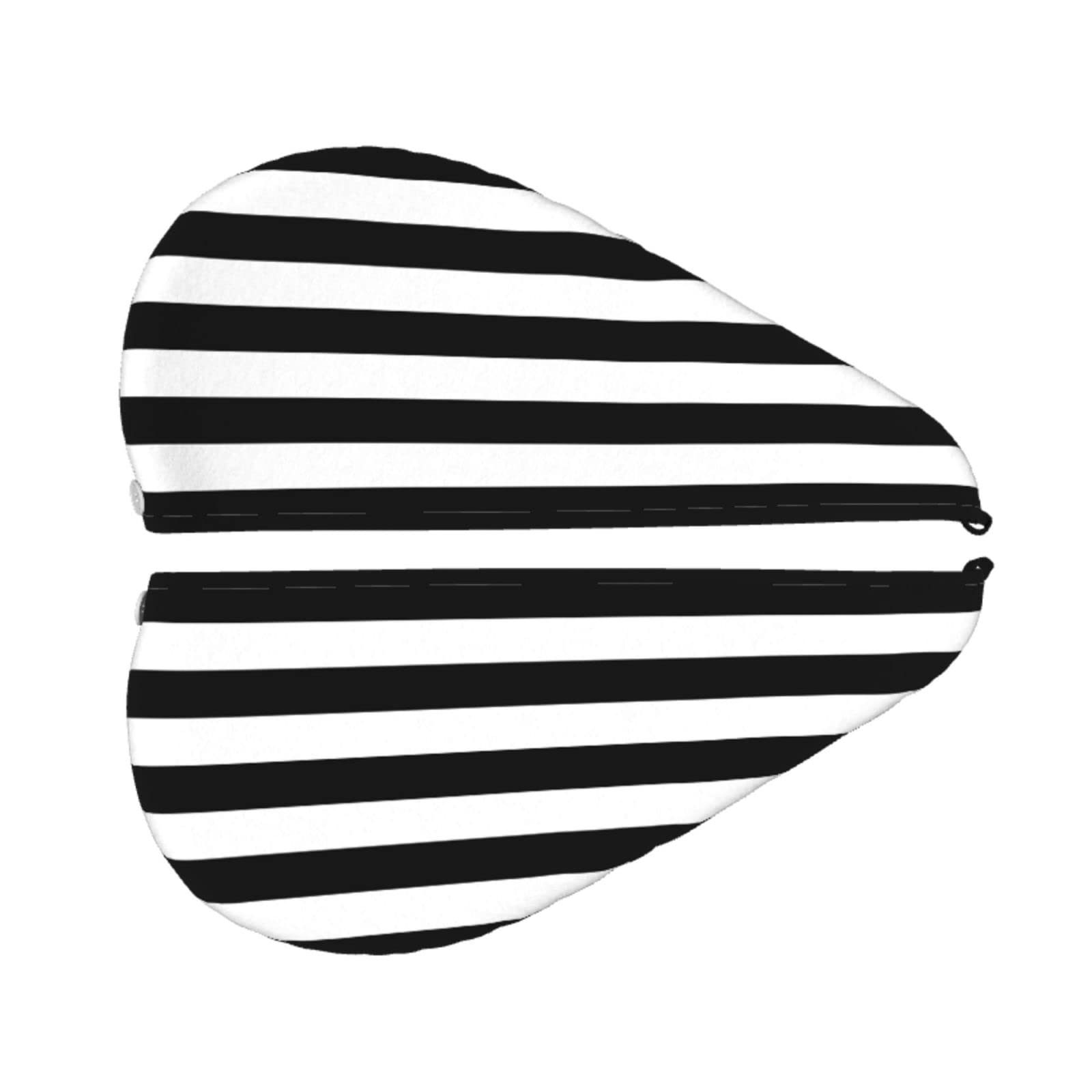 famliihw Black and White Stripe Hair Towel Wrap Microfiber Fast Drying Hair Turban with Buttons for Women Men Drying Curly, Long