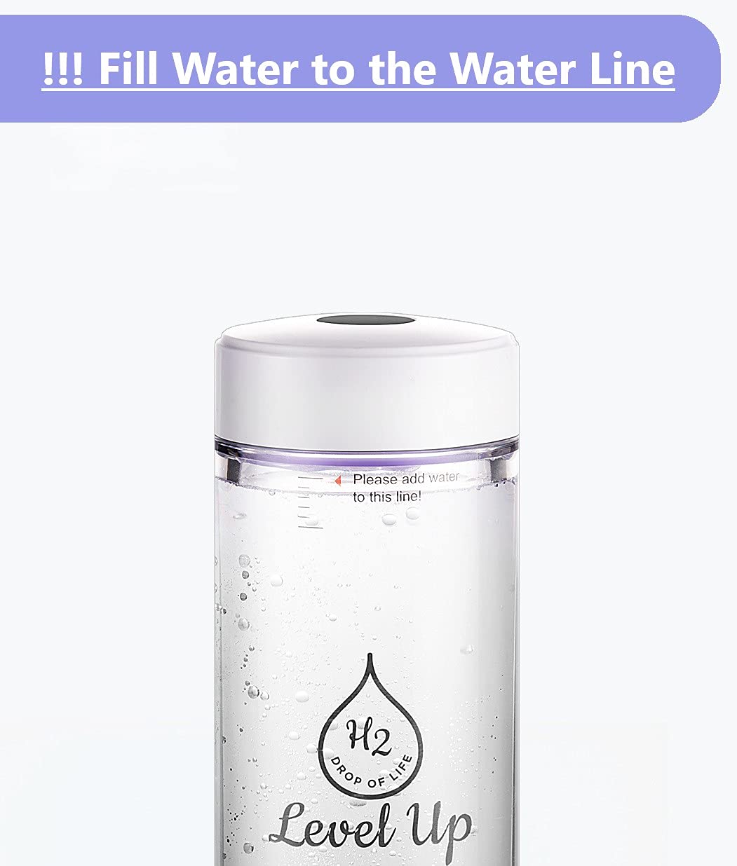 Level Up Way - Premium Hydrogen Water Bottle Generator - Up To 4000 Ppb - Spe Pem Dupont Us - Healthy Life