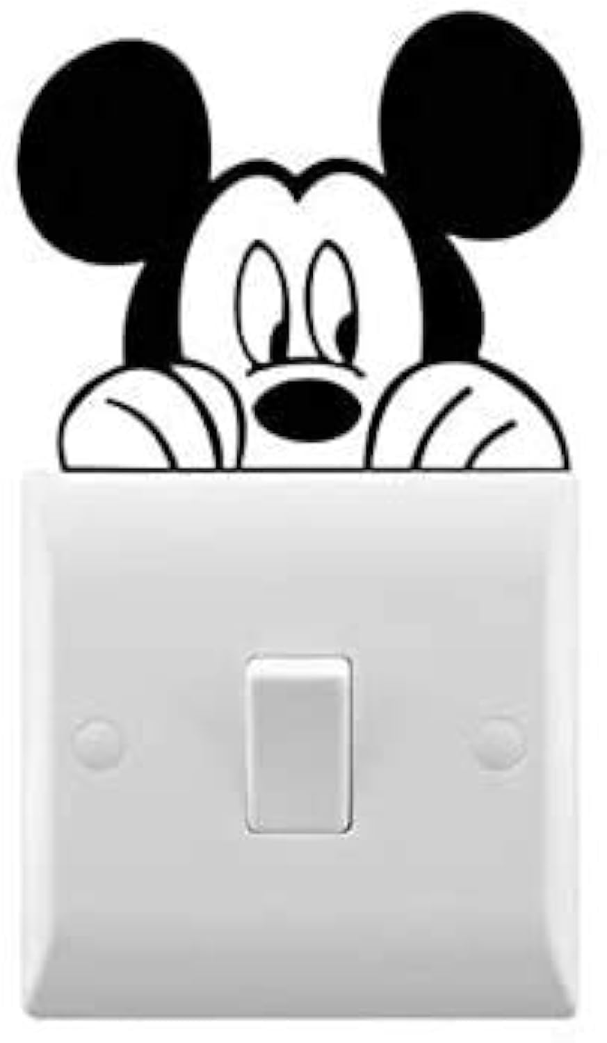 Mickey Mouse Wall Decal Peeking Vinyl Sticker Pack (2 Pack) - 3.5X3.5 Inches - Disney Mickey Mouse Wall Bathroom Room D  Cor Sti