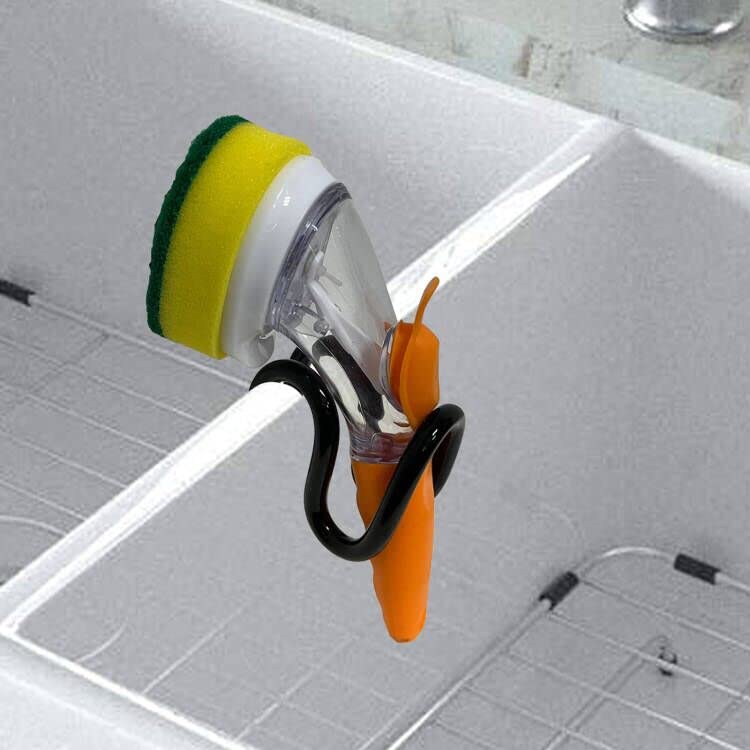 Dish Wand Holder Adjustable Kitchen Dishwand Sink Caddy,Sponge Holder,Brush Holder,Dish Cloth Holder,Rust Proof Water Proof, No