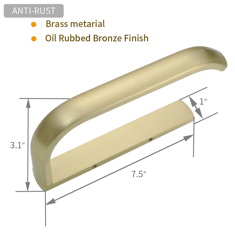 Besy Brass Toilet Tissue Paper Holder Brushed Gold Bathroom Accessories Wall Mounted, Rust Protection