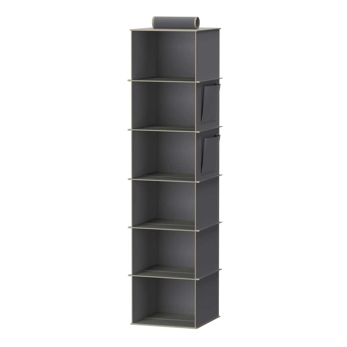 Youdenova Hanging Closet Organizer And Storage, 6-Shelf Closet Hanging Storage Shelves, Grey