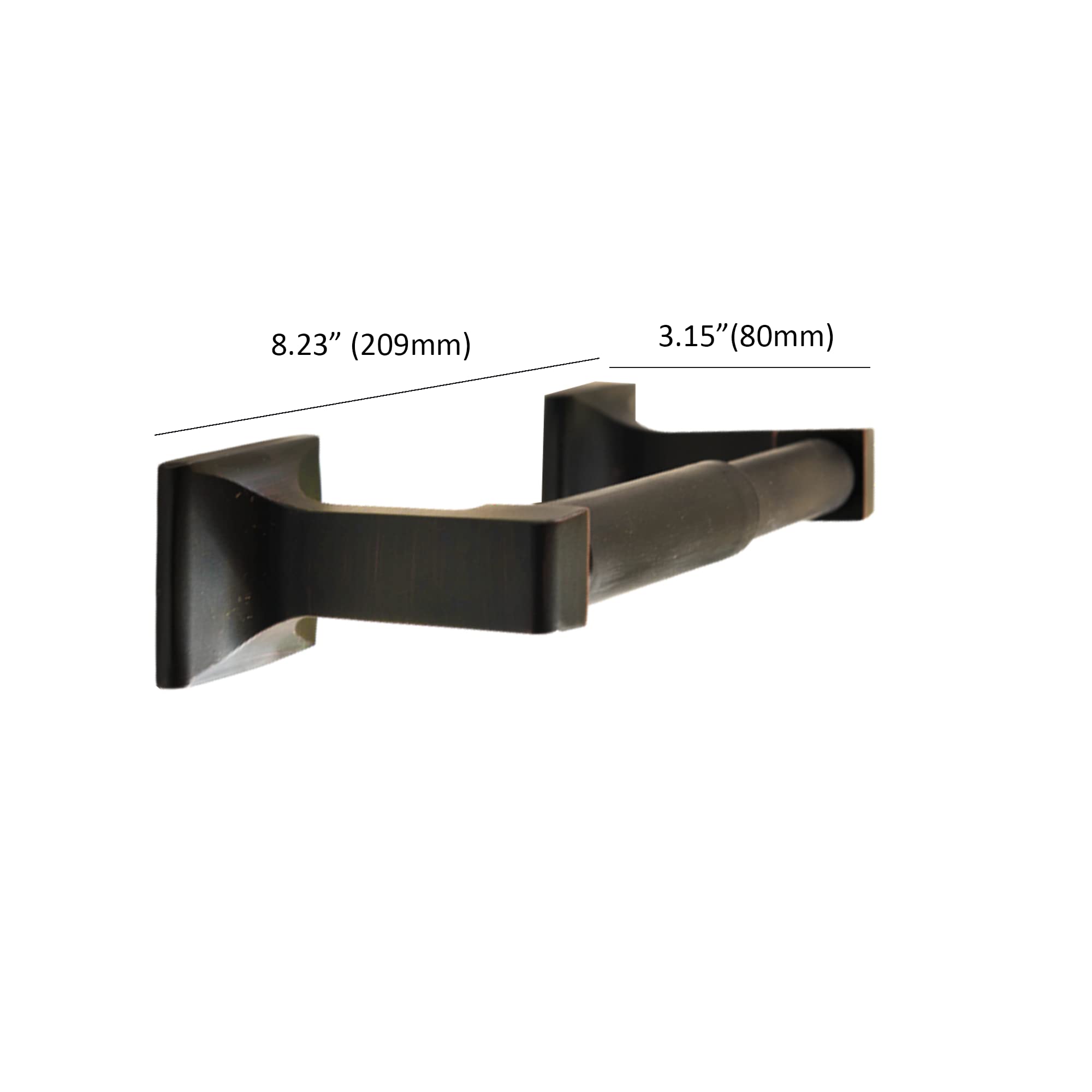 Sento Oil Rubbed Bronze Toilet Paper Holder Wall Mount, Double Post Tissue Toilet Paper Holder, Easy Installation, Heavy Duty Me