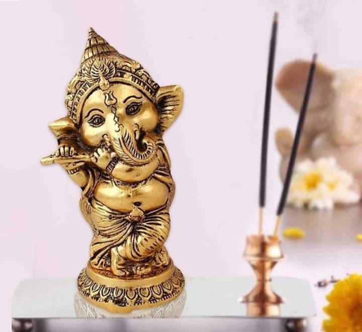 Labhcart Metal Ganesh Idol For Car Dashboard