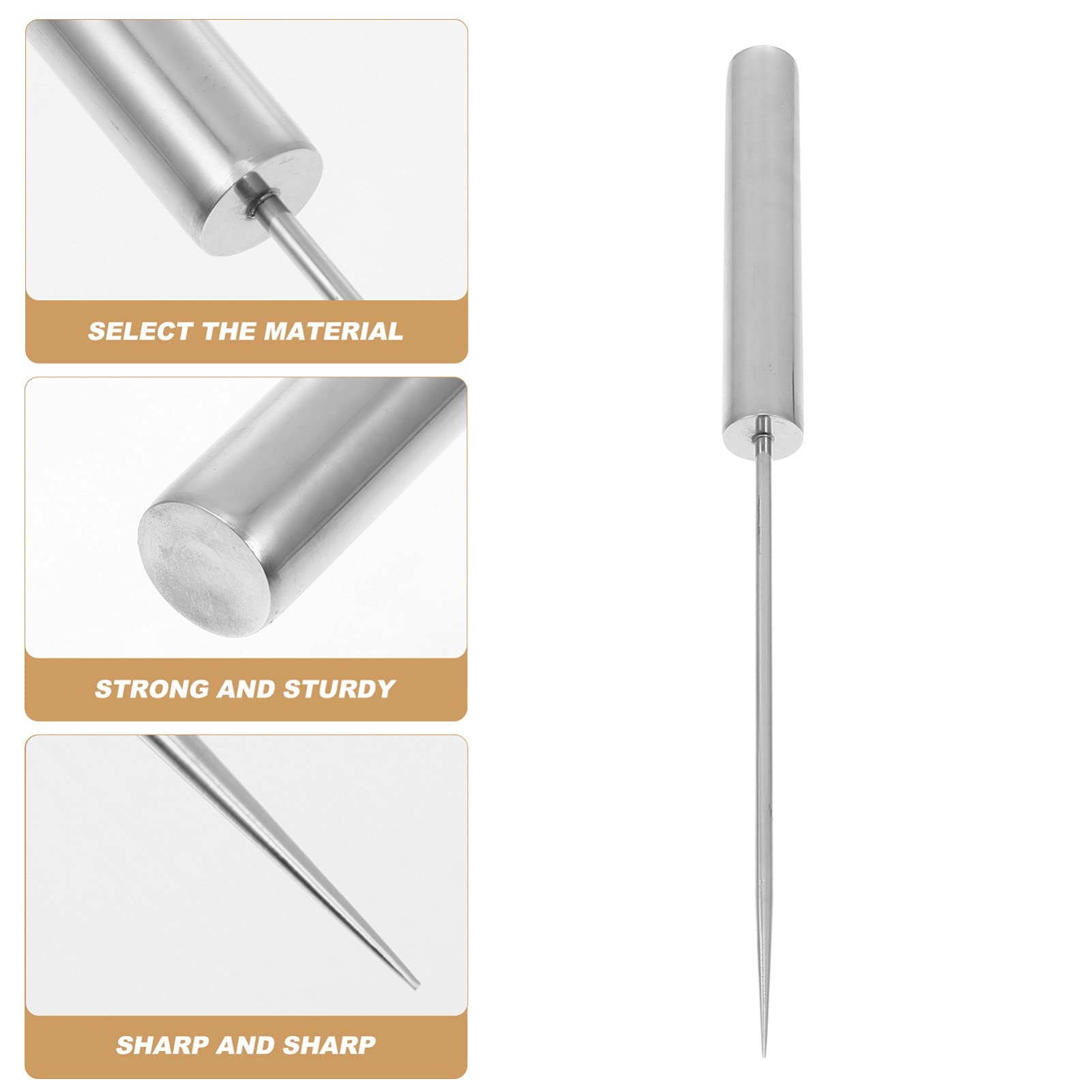 Doitool Stainless Steel Ice Pick Ice Crusher Ice Chisel Removal Pick Crushed Ice Tool For Kitchen Bars Bartender Picnics Camping