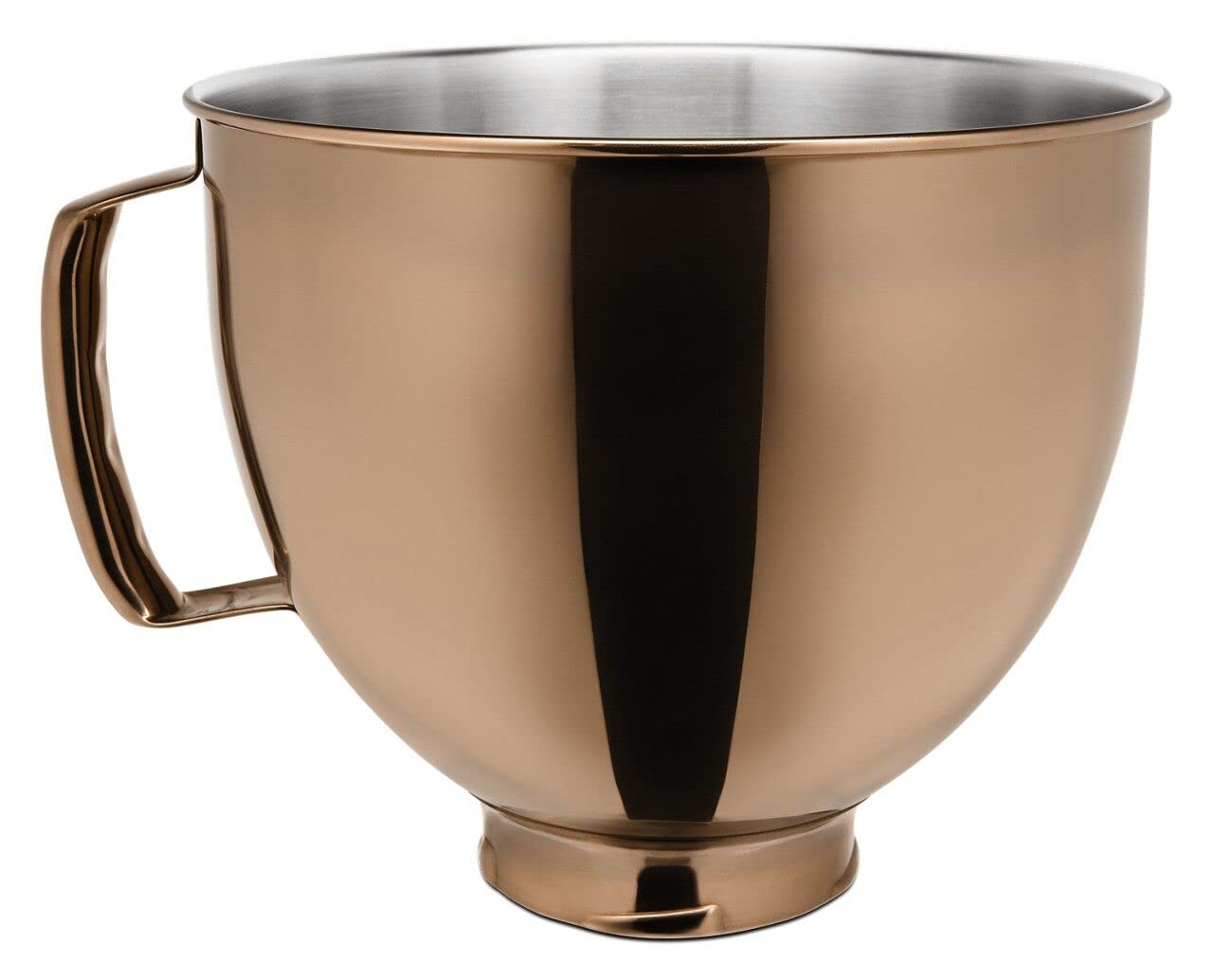 KitchenAid 5 Quart Metallic Finish Stainless Steel Bowl 4.5 Q or 5 Q Tilt-Head Mixer, Radiant Copper