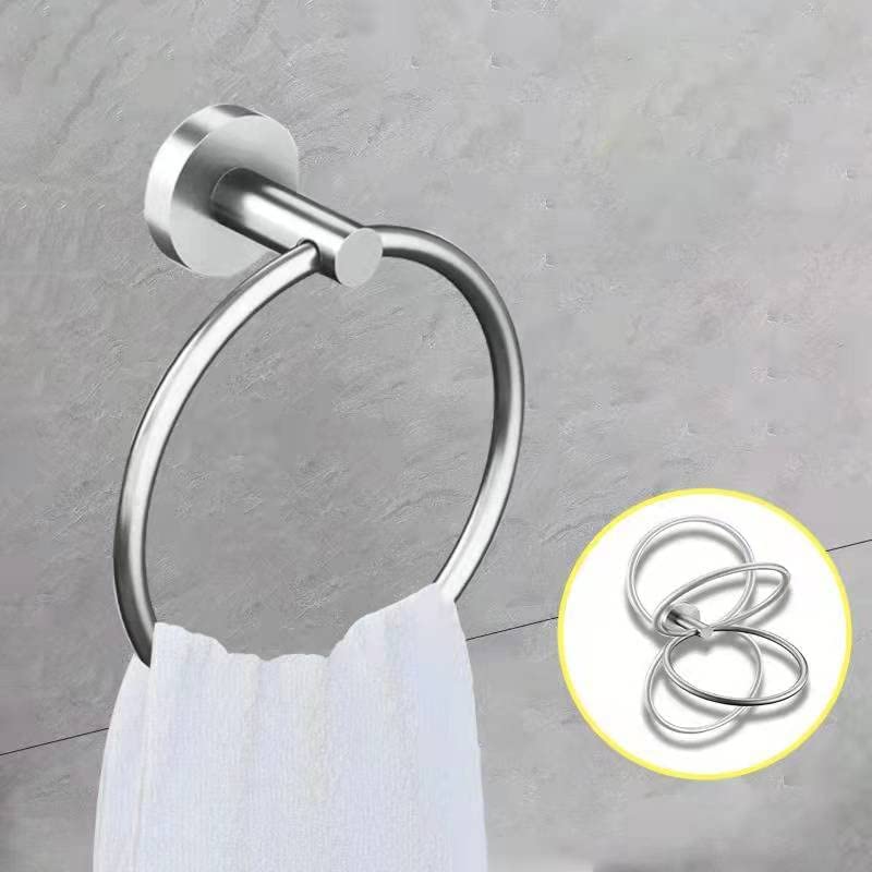 Cilee 10 Piece Brushed Nickel Bathroom Accessories Set  24inch Brushed Nickel Towel Bar Ring+Toilet Paper Holder+ Robe Towel Hook SUS304 Stainless Steel Bathroon Hardware Set