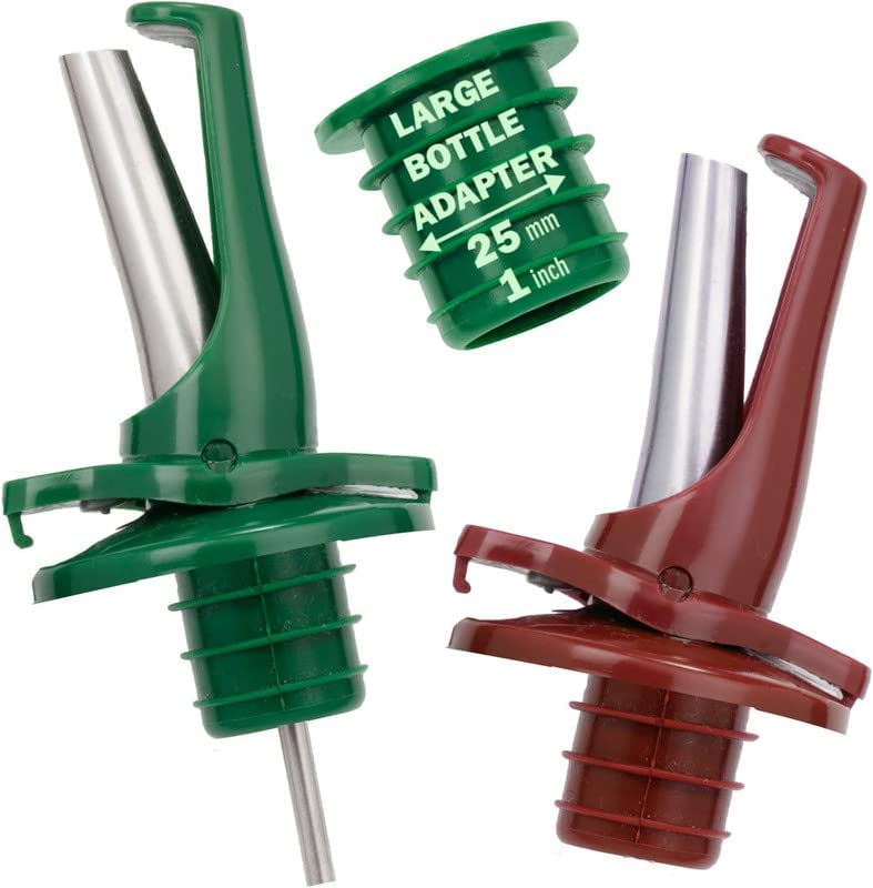 Airtight Olive Oil Pour Spout For Olive Oil Dispenser - Uk Patented Oil Pourer - Hygienic One Handed Open Close Mechanism Keeps