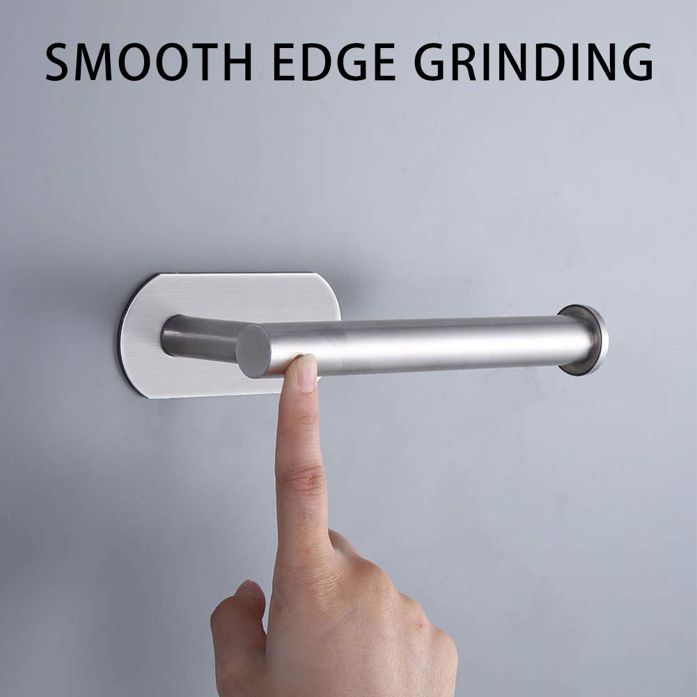 DGWHYC 3M Toilet Paper Holder no Drilling for Bathroom and Washroom  SUS304 Stainless Steel Brushed Nickel (Silver)  DG-TPA22