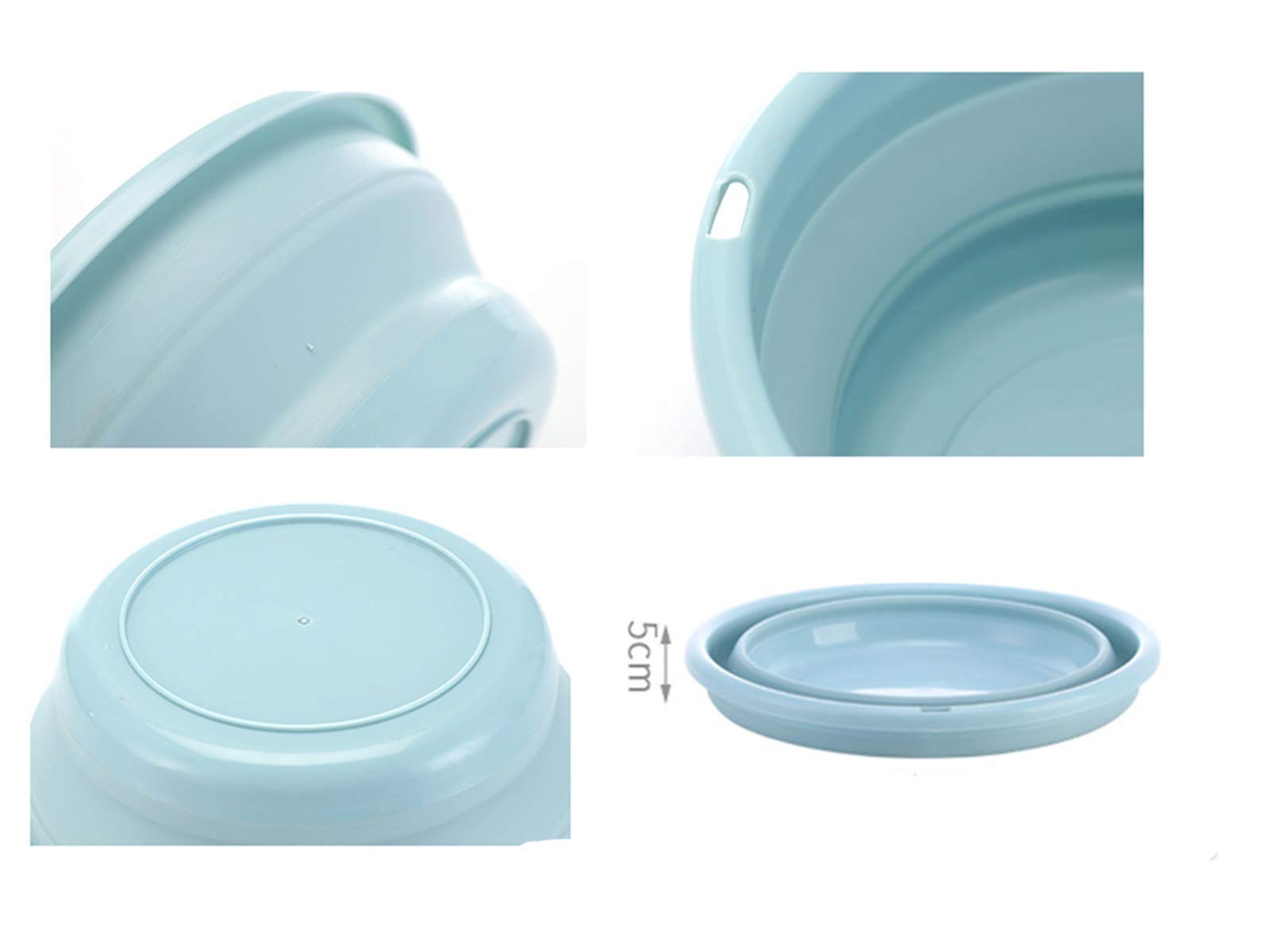 Xjsxzc Multi-Purpose Collapsible Dish Tub Bowl Bpa-Free Round Lightweight Collapsible Wash Basin (Blue)
