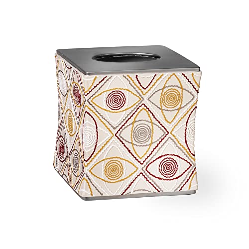 Zahari Home 2Pc Sedona Modern Bath Accessories Set Waste Basket & Tissue Box Modern Classic Contemporary Decorative Beautiful De