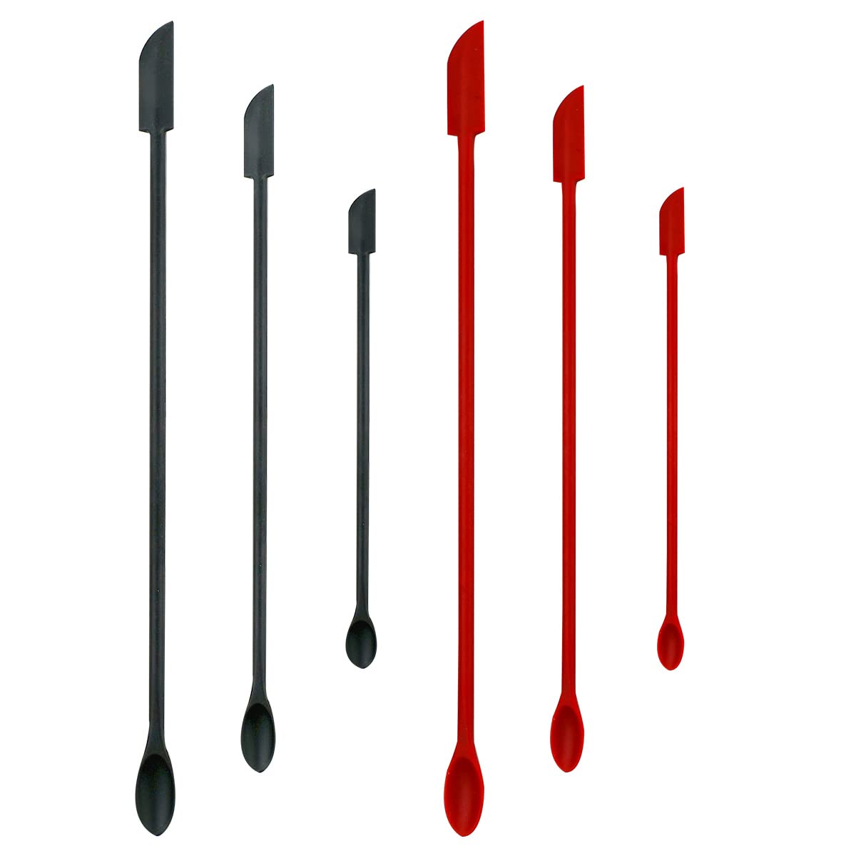 6 Pieces Silicone Spatula Set Mini Thin Jar Scraper Small Rubber Spatula For Makeup Beauty Products Tiny Spatulas Lotion Stirrer