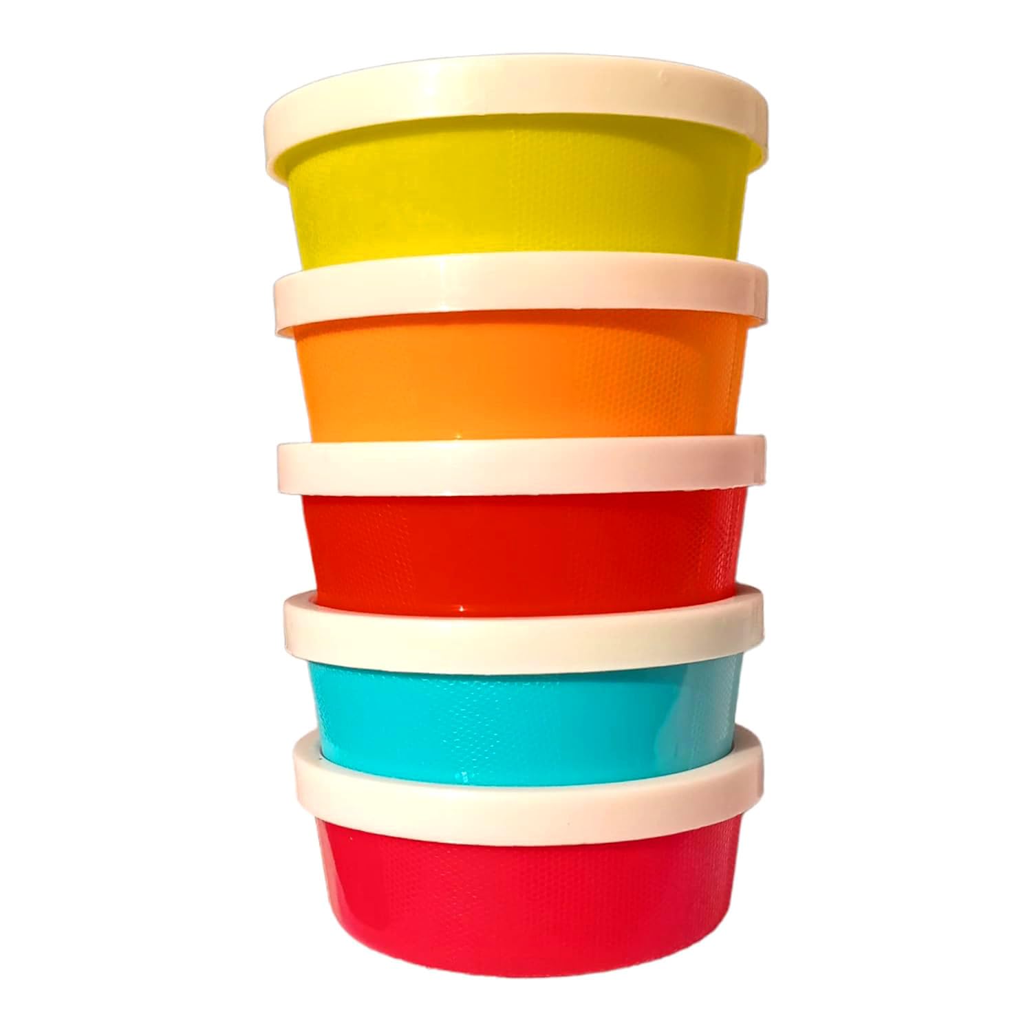 Kitchwish Small Plastic Container Set With Airtight For Sauces, Spices, Chutney, Pickle, Dryfruits, Travelling, Spill Proof, Sta