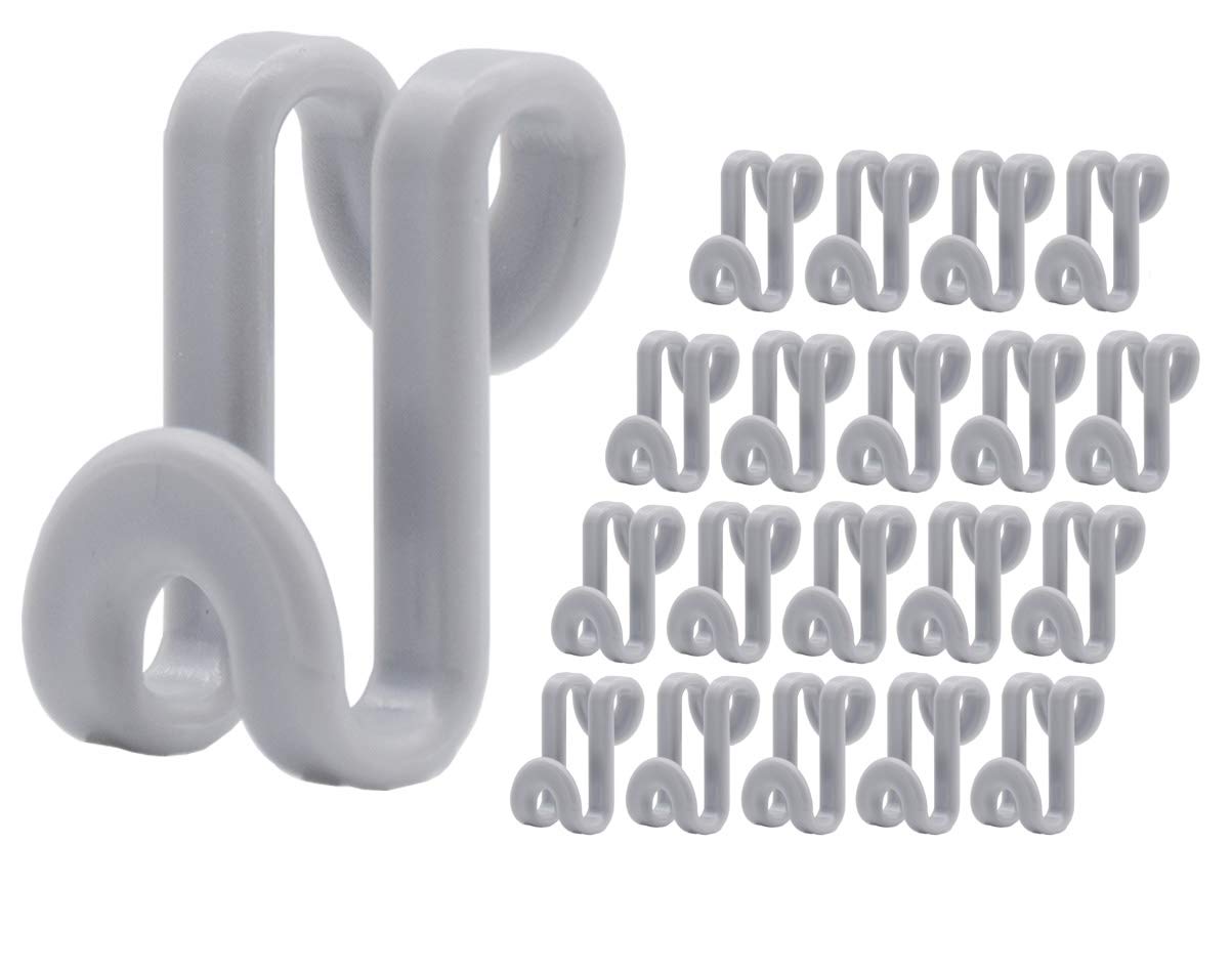 Kclongvs 60 Pcs Clothes Hanger Connector Hooks, Mini Cascading Hanger Hooks for Velvet Huggable Hangers, Wooden Hangers, Heavy D