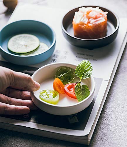 Colias Wing 3.5 Inch Simple Style Single Color Pattern Stylish Design Multipurpose Porcelain Side Dish Bowl Seasoning Dishes Soy