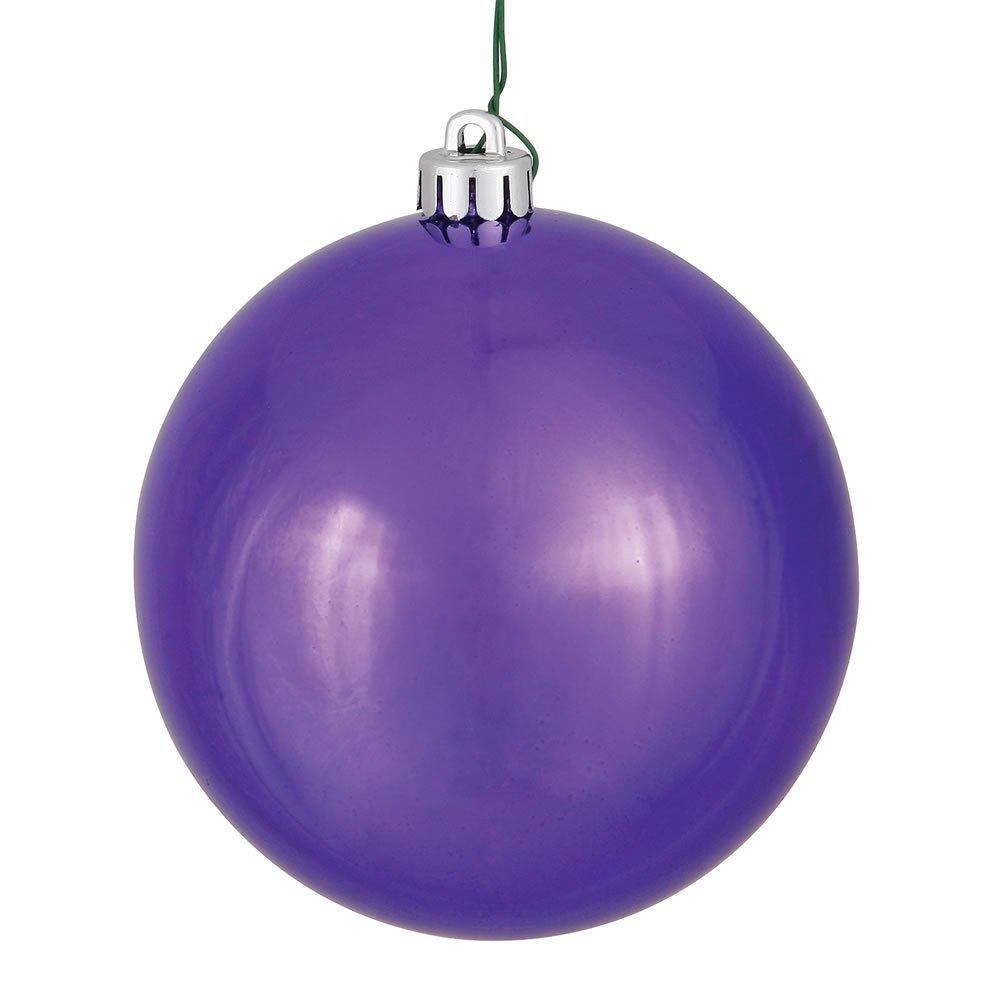 Vickerman 10 Plum Shiny Ball Ornament