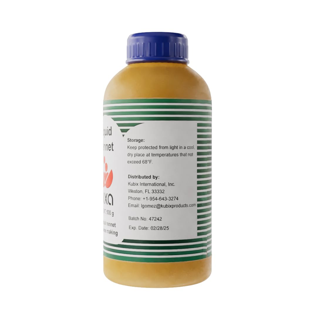 Bixa Liquid Microbial Rennet For Cheese Making | Vegetarian | Milk Coagulant | Non GMO | CUAJO BIXA LIQUIDO | CUAJO PARA QUESO |