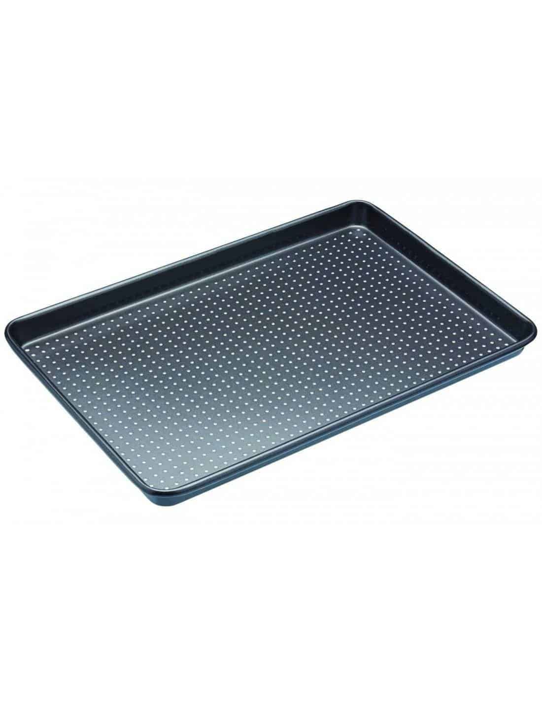 MasterClass Crusty Bake, Baking Tray with PTFE, PFOA and BPA Free Non Stick, Robust 1mm Thick Carbon Steel, Cookie Sheet, Perfor