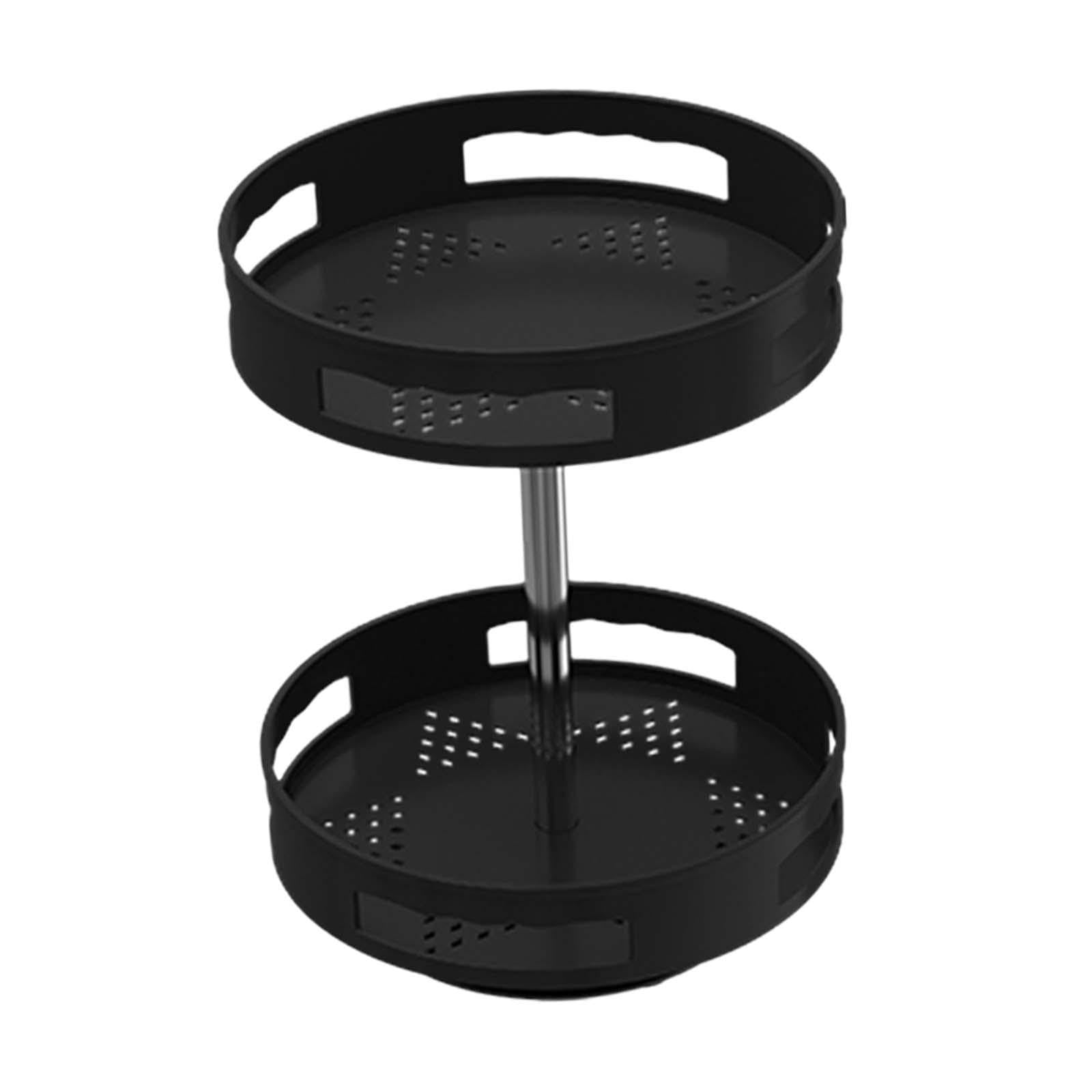 Merishopp Lazy Susan Organizer Pantry Storage Solid 360 Access For Snacks Countertop Office 2 Tiers