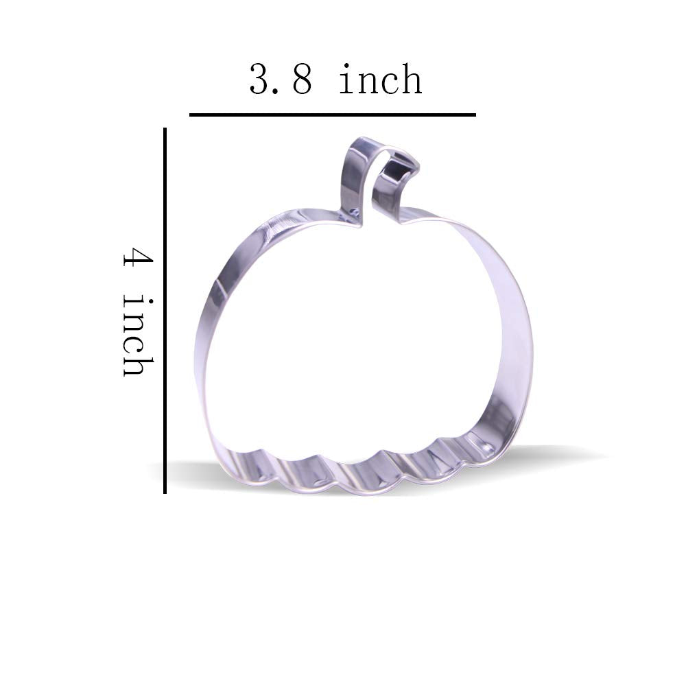 4 Inch Pumpkin Cookie Cutter - Stainless Steel