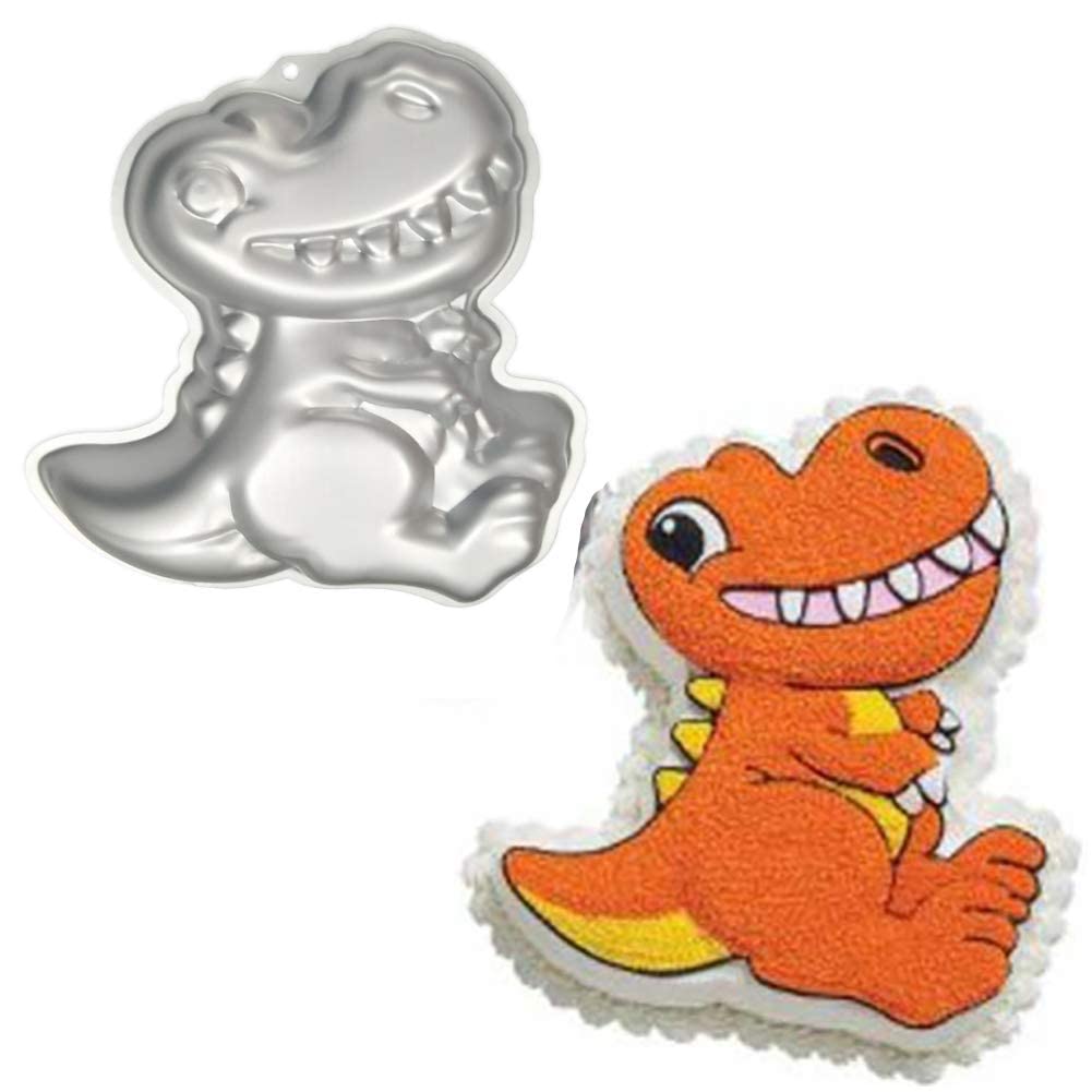 Dinosaur Shape Cake Pan, 3D Birthday Cake Pan, Aluminum Alloy Cake Molds Nonstick Baking Tools