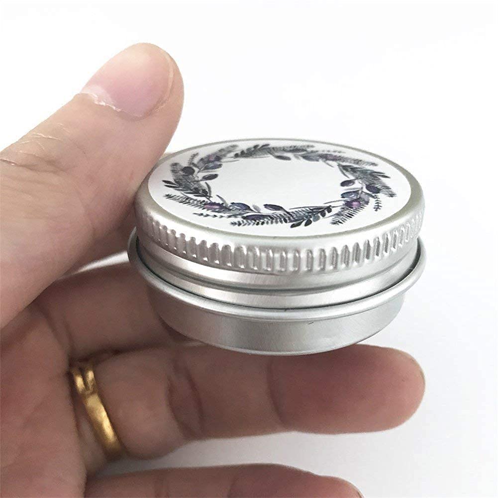 Joywee Aluminum Tin Jars, Cosmetic Sample Metal Tins Empty Container Bulk, Round Pot Screw Cap Lid, Small Ounce For Candle, Lip