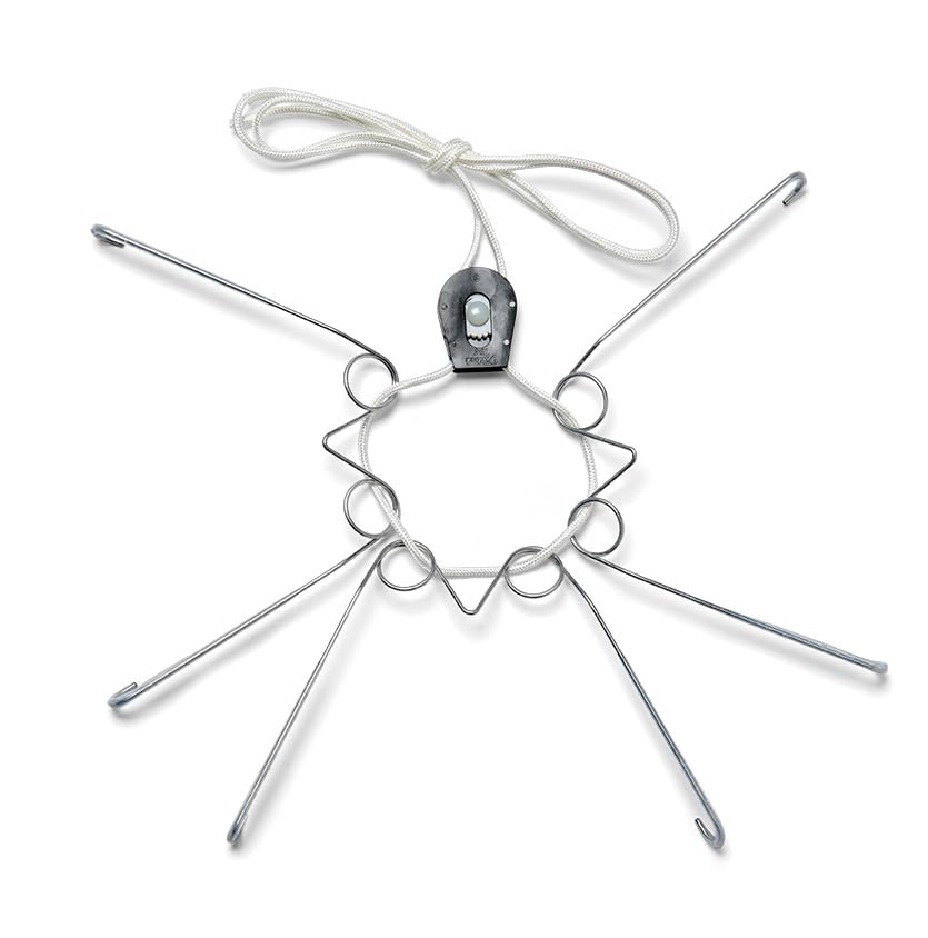 Display Buddie Adjustable Wall Plate Hanger - Secure for Round Platter Bowl Tray Wall Display - Steel - Silicone Hooks - Large 1