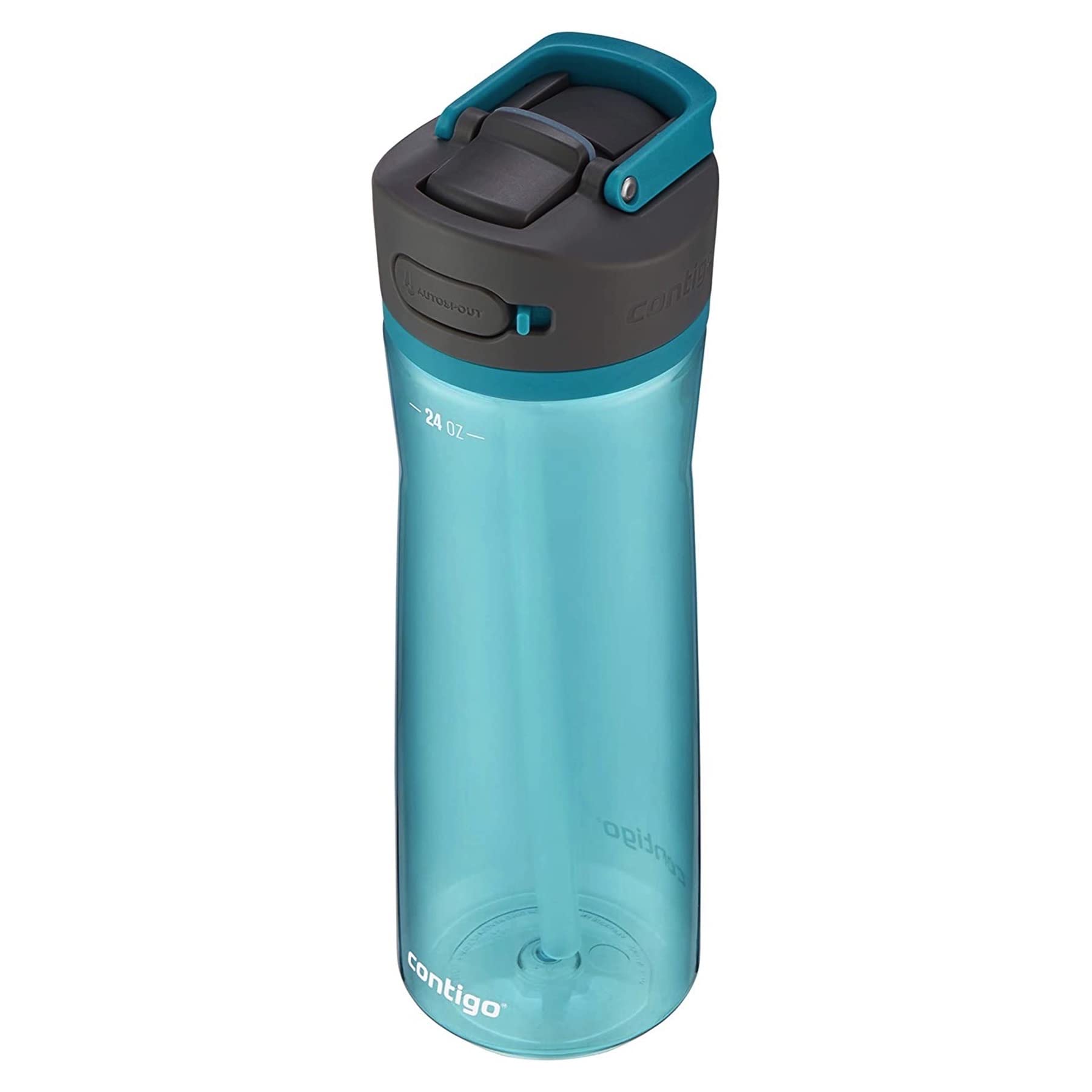 Contigo Ashland 2.0 Leak-Proof, Dishwasher Safe Water Bottle With Lid Lock & Angled Straw, Interchangeable Lid, 24Oz - Juniper